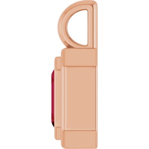 14K Rose Gold Lab-Grown Ruby Charm/Pendant – image 3