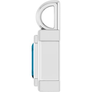 Sterling Silver Natural London Blue Topaz Charm/Pendant – image 3