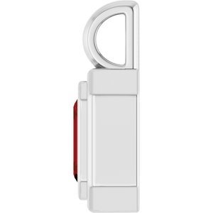 Platinum Natural Mozambique Garnet Charm/Pendant – image 3