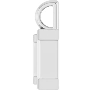 Platinum 6x4 mm Emerald Charm/Pendant Mounting – image 6