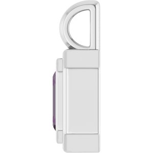 Platinum Lab-Grown Alexandrite Charm/Pendant – image 3