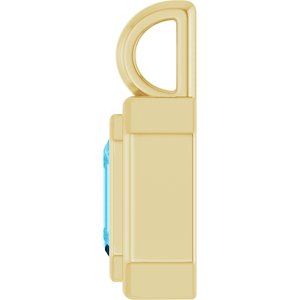 14K Yellow Gold Natural Aquamarine Charm/Pendant – image 3