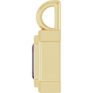 14K Yellow Gold Lab-Grown Alexandrite Charm/Pendant – image 3