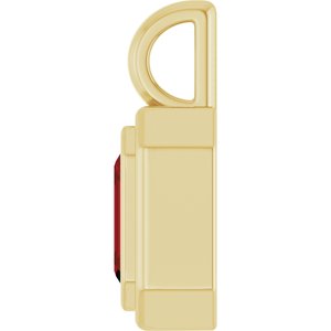 14K Yellow Gold Natural Mozambique Garnet Charm/Pendant – image 3