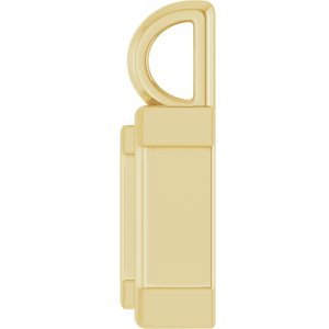 10K Yellow Gold 6x4 mm Emerald Charm/Pendant Mounting – image 6