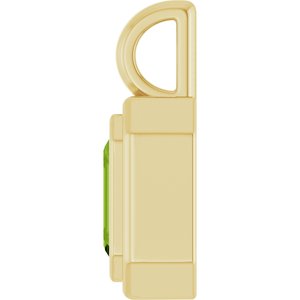 14K Yellow Gold Natural Peridot Charm/Pendant – image 3