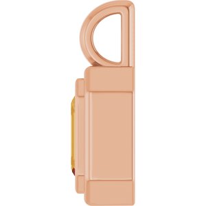 14K Rose Gold Natural Citrine Charm/Pendant – image 3