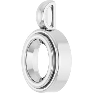 18K White Gold 7.5x5.5 mm Oval Charm/Pendant Mounting – image 4