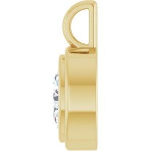 10K Yellow Gold 7.5x5.5 mm Oval Charm/Pendant Mounting – image 5