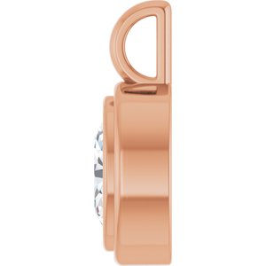 10K Rose Gold 7.5x5.5 mm Oval Charm/Pendant Mounting – image 5