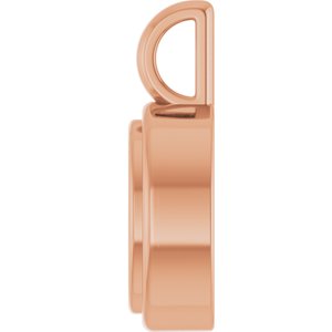 14K Rose Gold 7.5x5.5 mm Oval Charm/Pendant Mounting – image 6