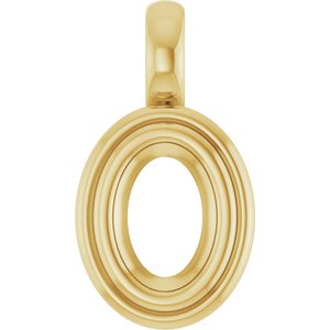 10K Yellow Gold 6.5x4.5 mm Oval Charm/Pendant Mounting – image 2