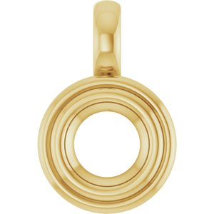14K Yellow Gold 5.5 mm Round Charm/Pendant Mounting – image 2