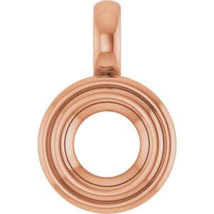 18K Rose Gold 5.5 mm Round Charm/Pendant Mounting – image 2