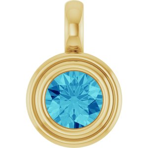 Bezel-Set Solitaire Charm/Pendant