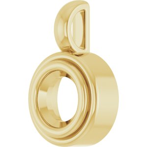 10K Yellow Gold 5.5 mm Round Charm/Pendant Mounting – image 4