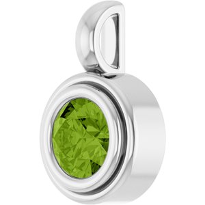 Sterling Silver Natural Peridot Charm/Pendant – image 2