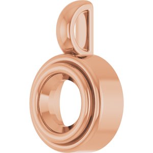 18K Rose Gold 5.5 mm Round Charm/Pendant Mounting – image 4