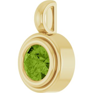 14K Yellow Gold Natural Peridot Charm/Pendant – image 2