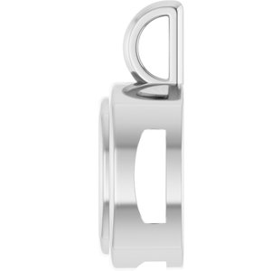 14K X1 White Gold 10x10 mm Cushion Charm/Pendant Mounting – image 6