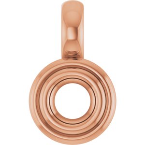 10K Rose Gold 3.2 mm Round Charm/Pendant Mounting – image 2