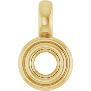 14K Yellow Gold 3.2 mm Round Charm/Pendant Mounting – image 2