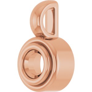 18K Rose Gold 3.2 mm Round Charm/Pendant Mounting – image 4