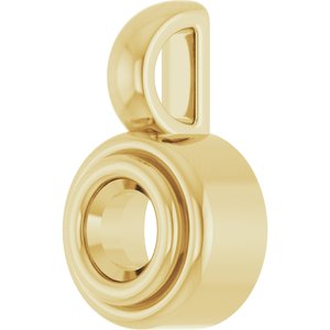 14K Yellow Gold 3.2 mm Round Charm/Pendant Mounting – image 4