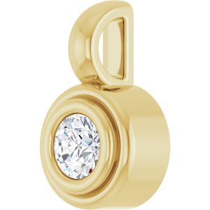 10K Yellow Gold 3.2 mm Round Charm/Pendant Mounting – image 3