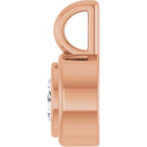 10K Rose Gold 4.5x3.5 mm Oval Charm/Pendant Mounting – image 5