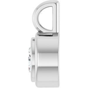 10K White Gold 4.5x3.5 mm Oval Charm/Pendant Mounting – image 5