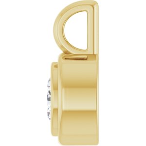10K Yellow Gold 4.5x3.5 mm Oval Charm/Pendant Mounting – image 5