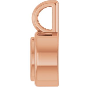 10K Rose Gold 4.5x3.5 mm Oval Charm/Pendant Mounting – image 6