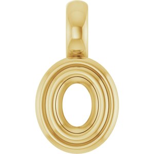 18K Yellow Gold 4x3 mm Oval Charm/Pendant Mounting – image 2
