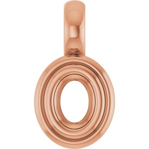 10K Rose Gold 4x3 mm Oval Charm/Pendant Mounting – image 2