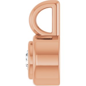 14K Rose Gold 3 mm Round Charm/Pendant Mounting – image 5
