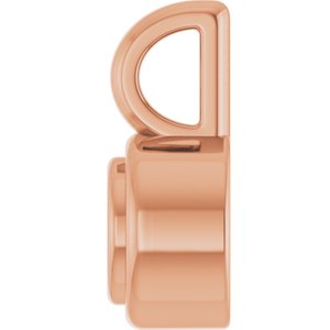 18K Rose Gold 3 mm Round Charm/Pendant Mounting – image 6