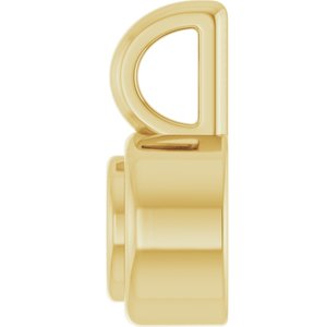 10K Yellow Gold 3 mm Round Charm/Pendant Mounting – image 6