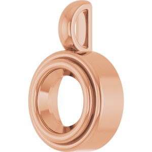 10K Rose Gold 7 mm Round Charm/Pendant Mounting – image 4