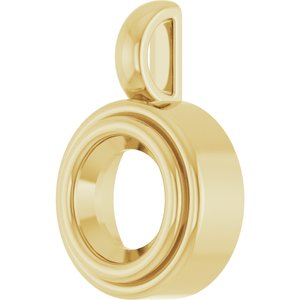 14K Yellow Gold 7 mm Round Charm/Pendant Mounting – image 4