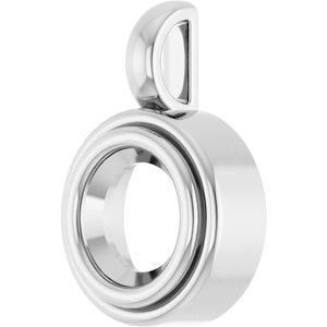 Continuum Sterling Silver 7 mm Round Charm/Pendant Mounting – image 4