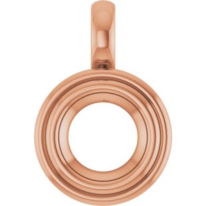 18K Rose Gold 7 mm Round Charm/Pendant Mounting – image 2