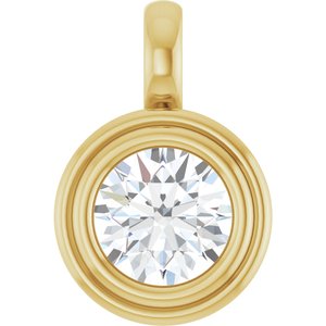18K Yellow Gold 7 mm Round Charm/Pendant Mounting