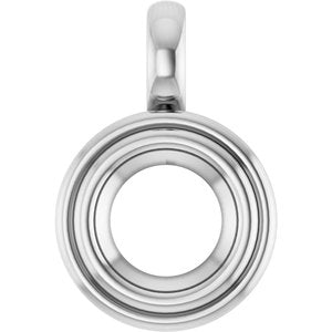 10K X1 White Gold 7 mm Round Charm/Pendant Mounting – image 2