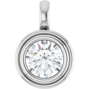 Sterling Silver 7 mm Round Charm/Pendant Mounting