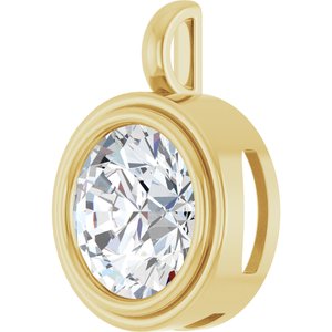 18K Yellow Gold 15 mm Round Charm/Pendant Mounting – image 3