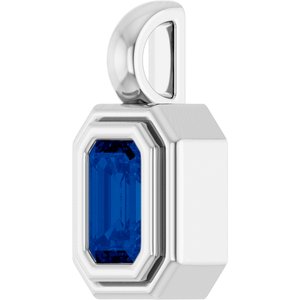 Sterling Silver Natural Blue Sapphire Charm/Pendant – image 2