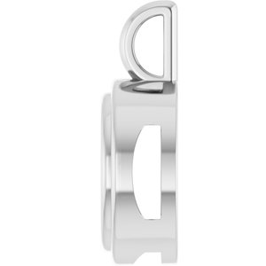 18K X1 White Gold 11 mm Round Charm/Pendant Mounting – image 6
