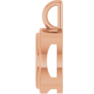10K Rose Gold 11 mm Round Charm/Pendant Mounting – image 6