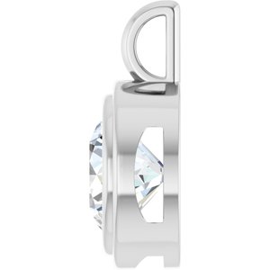 14K White Gold 11 mm Round Charm/Pendant Mounting – image 5